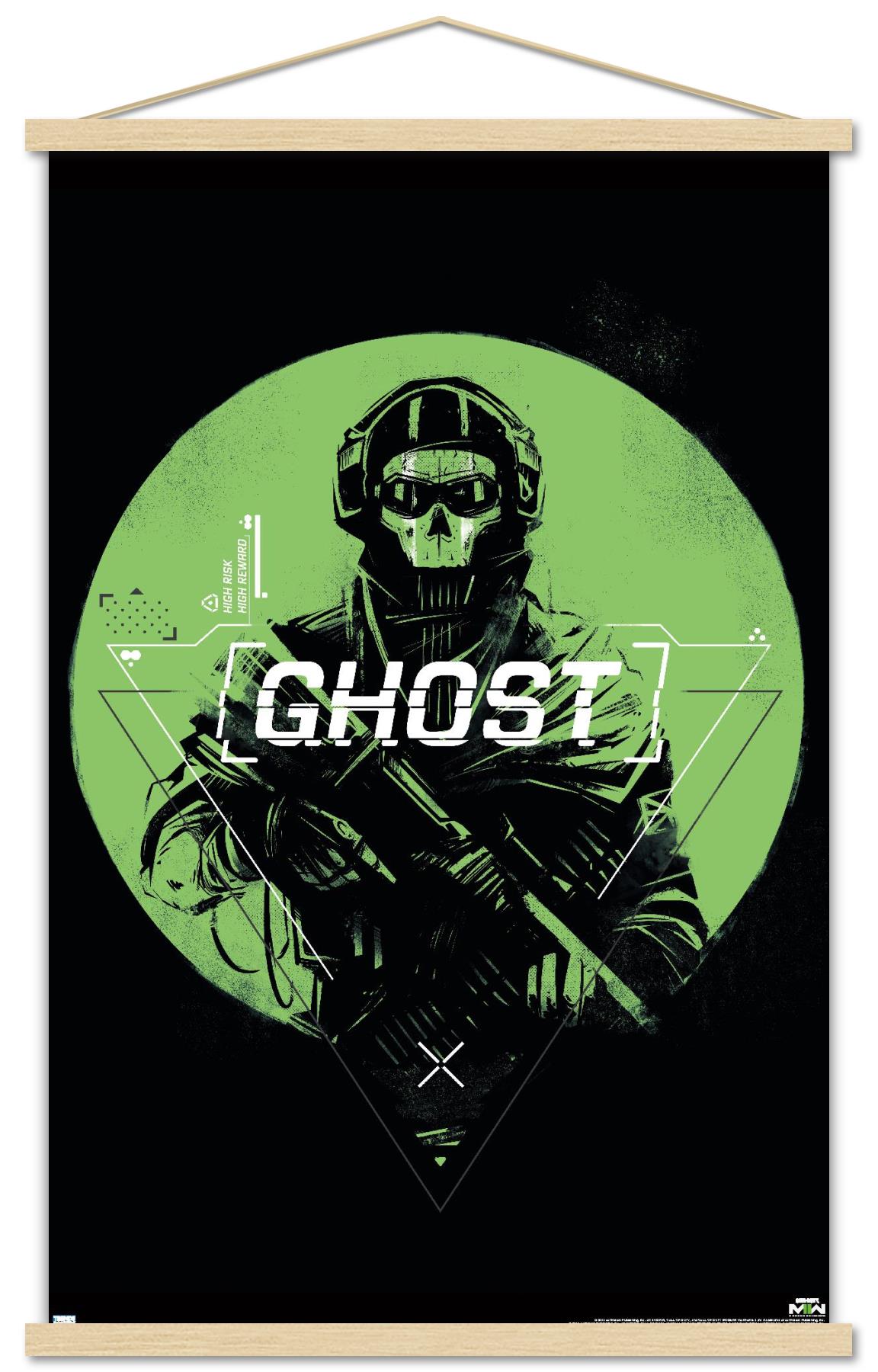 Call of Duty: Modern Warfare 2 - Ghost Emblem Wall Poster with Magnetic  Frame, 22.375 x 34 